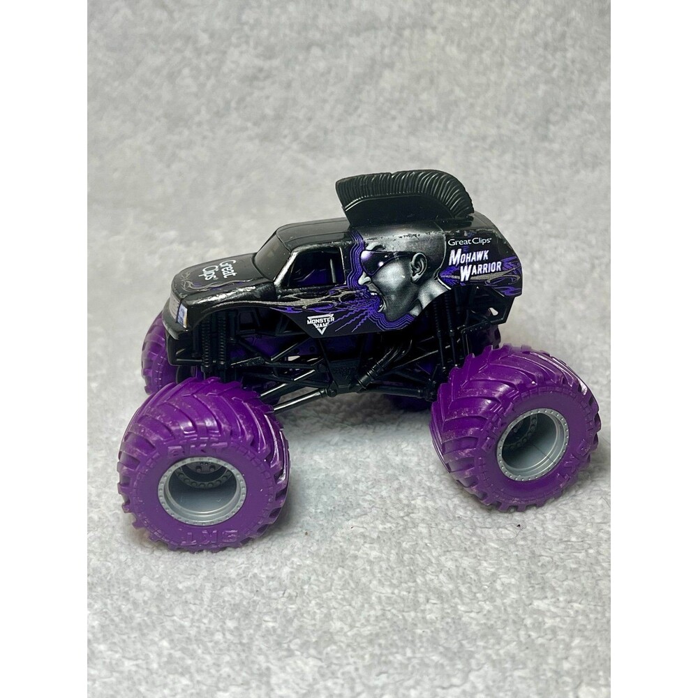 Hot Wheel Monster Jam Truck MOHAWK WARRIOR 1:64 Purple Tires Monster Trucks Rare